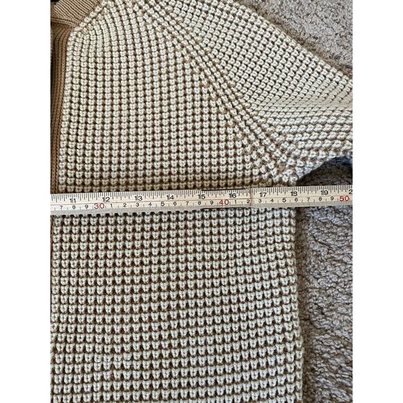 Vintage Ingo Inuit Hand Knit Cardigan Sweater Size L Wool Mother Of Pearl Button - Picture 5 of 8